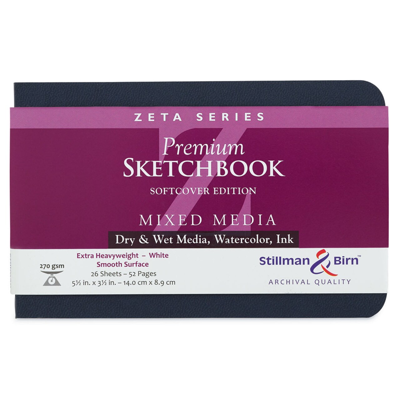 Stillman & Birn Zeta Series Softcover Sketchbook - 3-1/2" x 5-1/2", Landscape